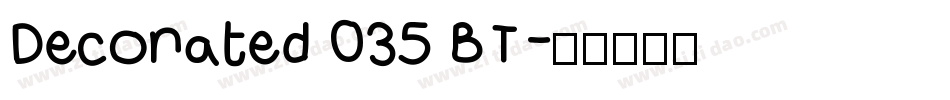 Decorated 035 BT字体转换